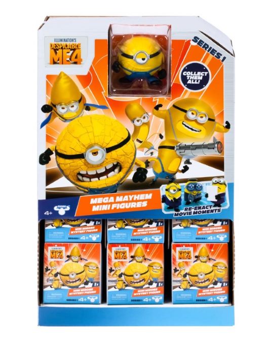 MINIONS – Despicable Me 4 – Collectible Personaggio in Blind Box 4cm In espo da 23pz 20ass…x23